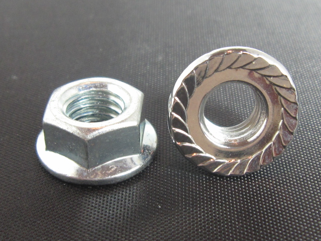 (image for) 1/4-20 SERRATED FLANGE NUT ZINC PLATED